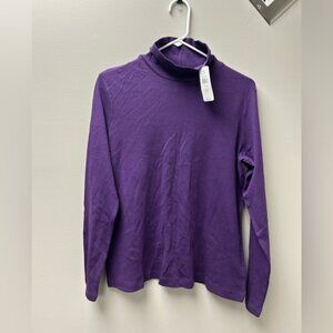 Tabi Women’s‎ Purple Long Sleeve Turtle Neck Shirt